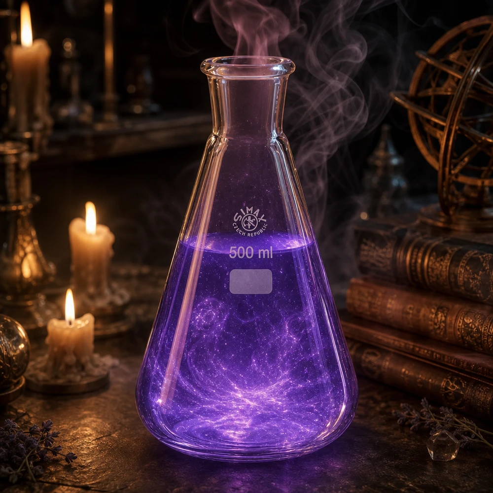 Erlenmeyer 500 ml col étroit, verre borosilicate avec rodage normalisé 29/32 Fioles de laboratoire de précision 500ml avec raccord rodé standardisé pour des connexions sûres