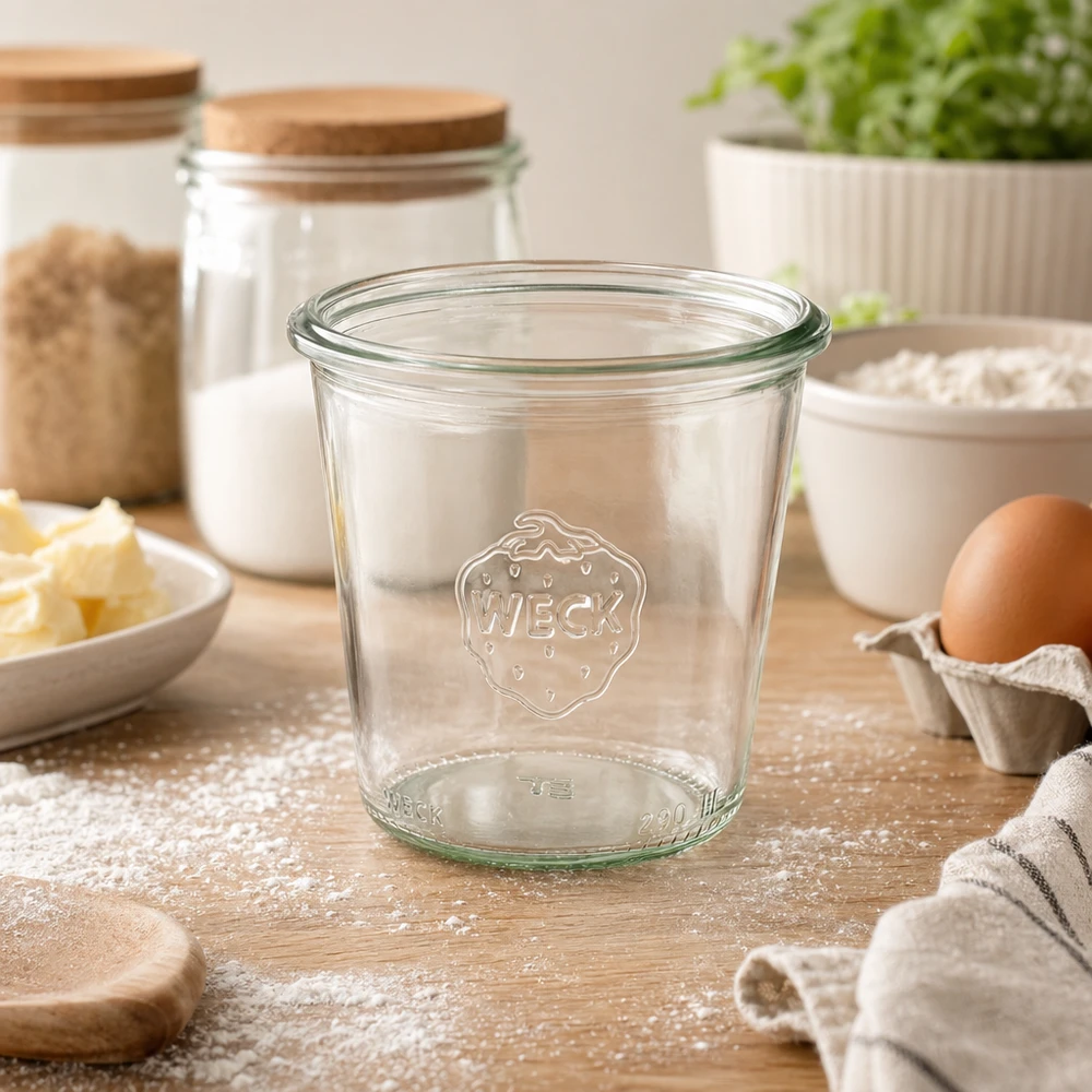 Bocal en verre de 290 ml, haut, WECK RR80