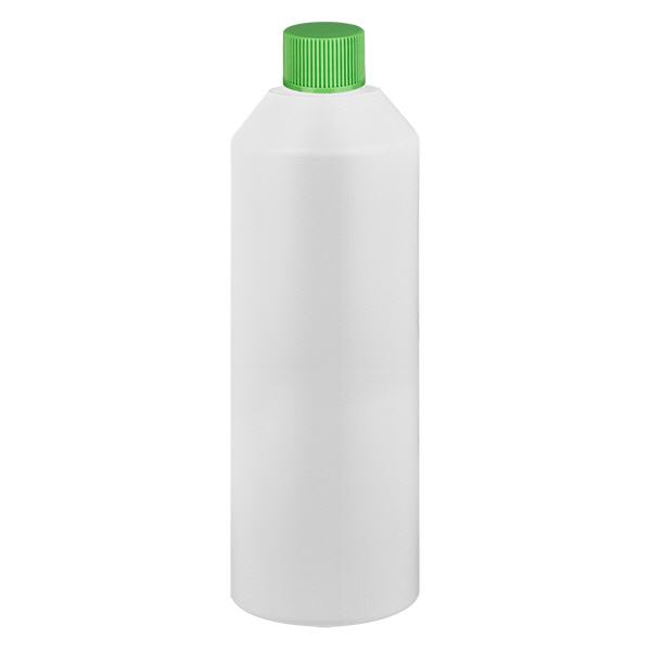 Flacon de pharmacie HDPE 250ml blanc avec bouchon vissable vert Flacon de pharmacie HDPE 250ml blanc avec bouchon vissable vert