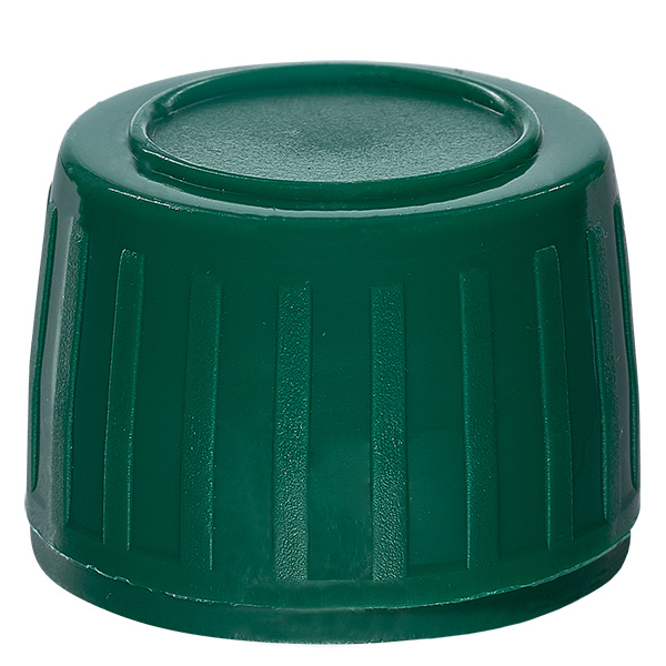Bouchon à vis vert avec bague d'inviolabilité PP28 ApoGlas