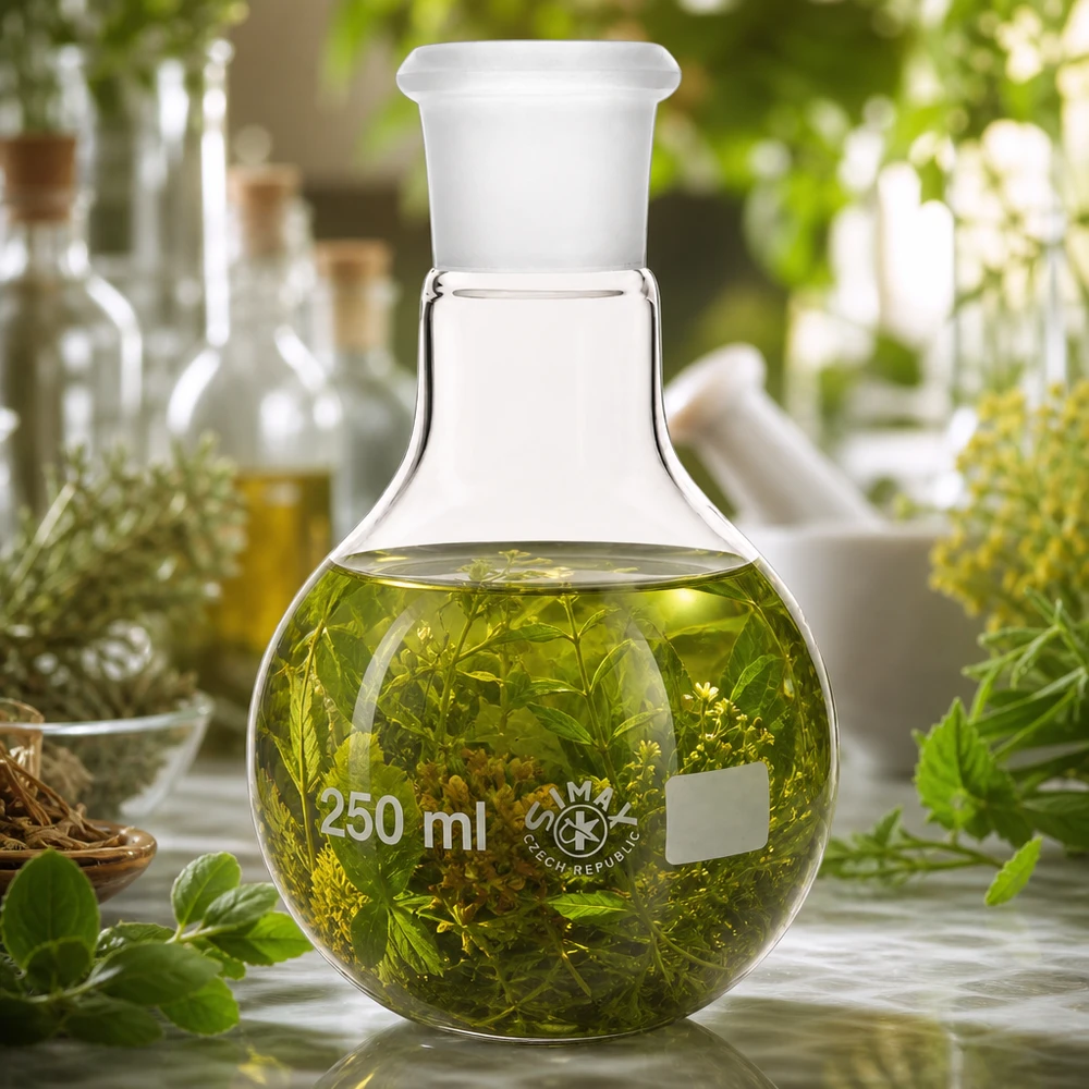 Ballon à parois épaisses 250ml en verre transparent avec rodage standard précis 29/32