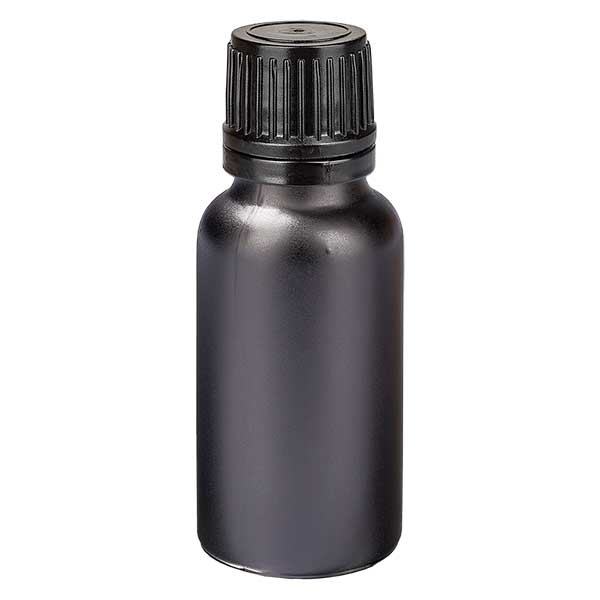 Flacon compte-gouttes 20ml 1mm bouchon inviolable BlackLine UT18/20 Flacon compte-gouttes 20ml 1mm bouchon inviolable BlackLine UT18/20