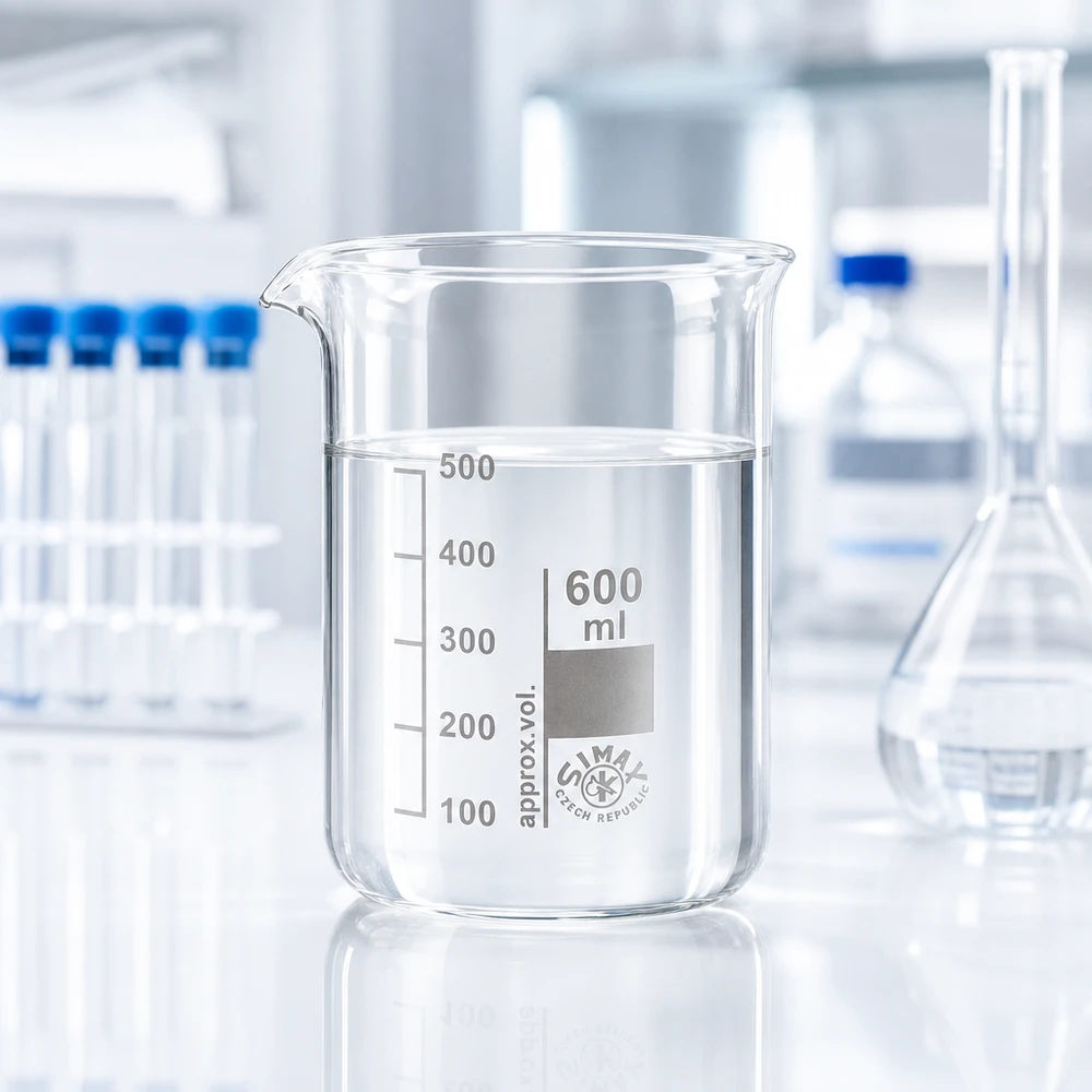 Bécher transparent 600ml forme basse en verre borosilicaté de haute qualité pour le laboratoire et la cuisine
