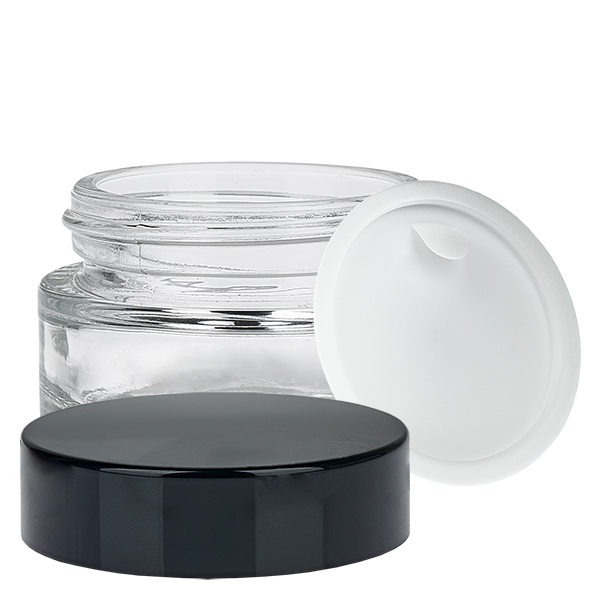 Pot en verre 20ml transparent avec couvercle à insérer UNiTWIST Pot en verre 20ml transparent avec couvercle à insérer UNiTWIST
