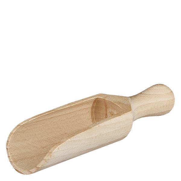 Pelle en bois taille M forme semi-circulaire - 140mm de long Pelle en bois taille M semi-circulaire 14cm de long en bois naturel pour la cuisine et le ménage