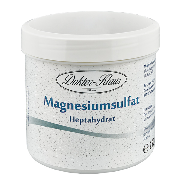 250 g de sulfate de magnésium 7 hydraté Docteur Klaus 250 g de sulfate de magnésium 7 hydraté Docteur Klaus