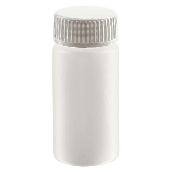 Tube à échantillons 20 ml, PEHD couleur naturelle avec bouchon fileté GL 22,5