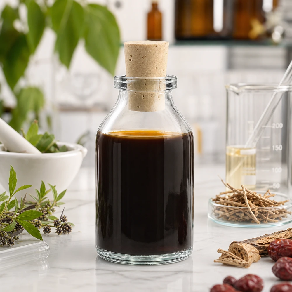 Flacon en verre clair 20 ml avec bouchon de liège 11/14 mm Kompakte Korkenflasche aus Klarglas 20ml für Kräutermedizin und Naturprodukte