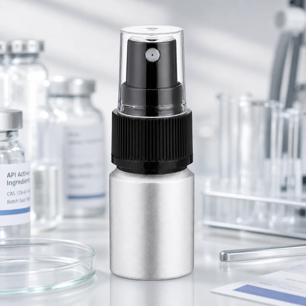 Bouteille en aluminium décapé durable de 10 ml avec vaporisateur ergonomique pour un usage quotidien