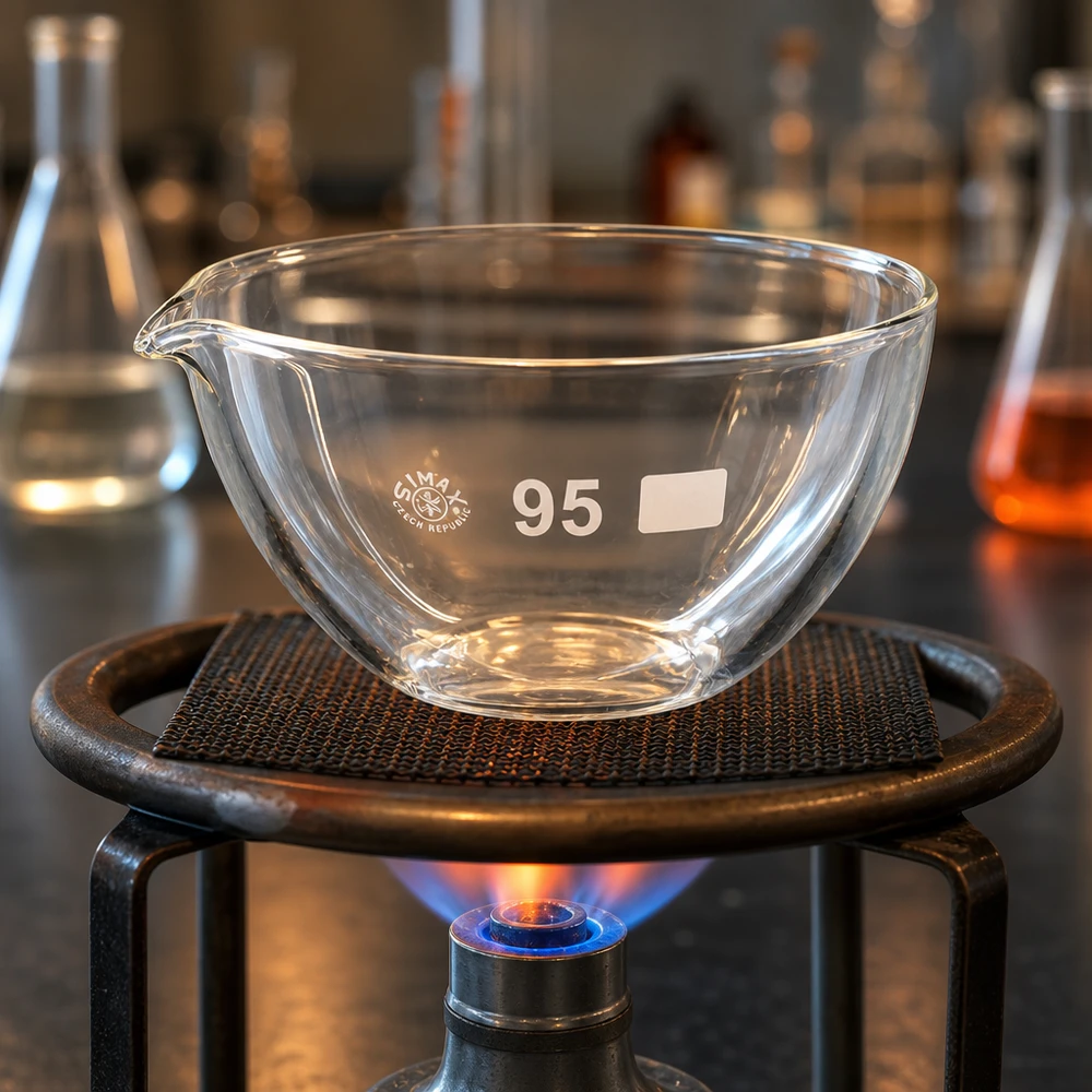 Bol en verre résistant aux produits chimiques 170ml avec bec verseur pratique pour les expériences scientifiques