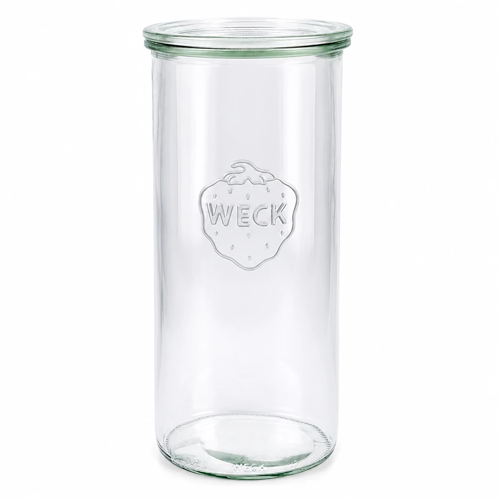 1500ml bocal conique avec bouchon en verre WECK RR100 WECK Bocal 1500ml avec couvercle en verre RR100 Bocal à conserves transparent vide debout