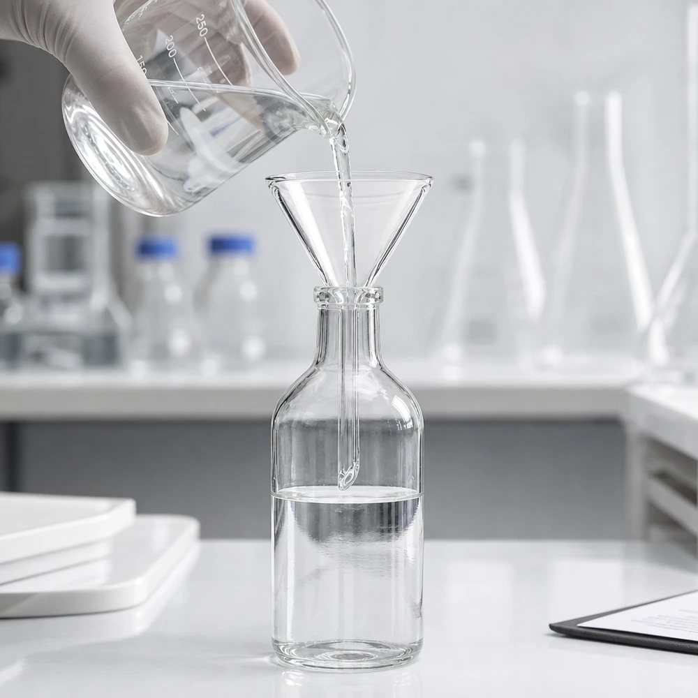Entonnoir Ø 35mm - verre borosilicate 3.3 - angle 60°