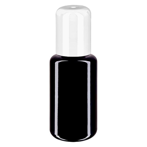 Flacon de pharmacie violet 30ml roll-on bouchon blanc Flacon de pharmacie violet 30ml roll-on bouchon blanc