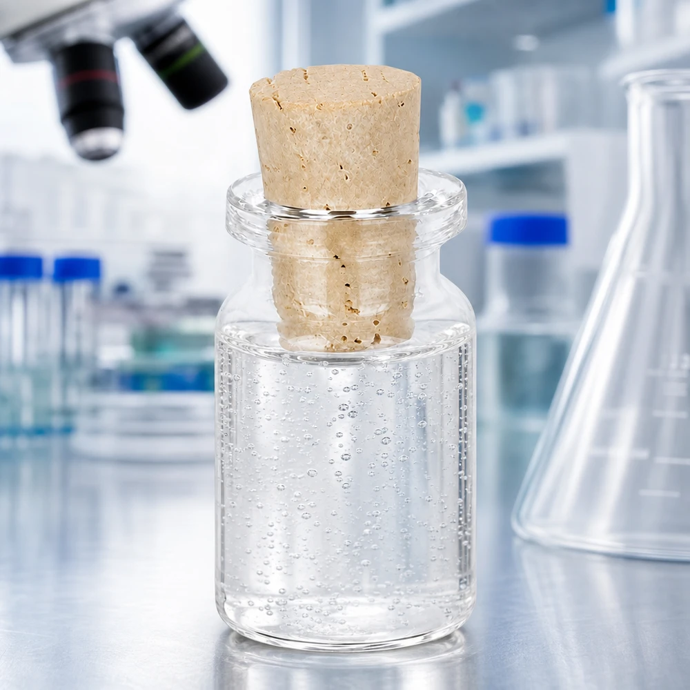 Kompakte Glasflasche 5ml mit breiter Korköffnung 11/14mm für Laborproben und Reagenzien