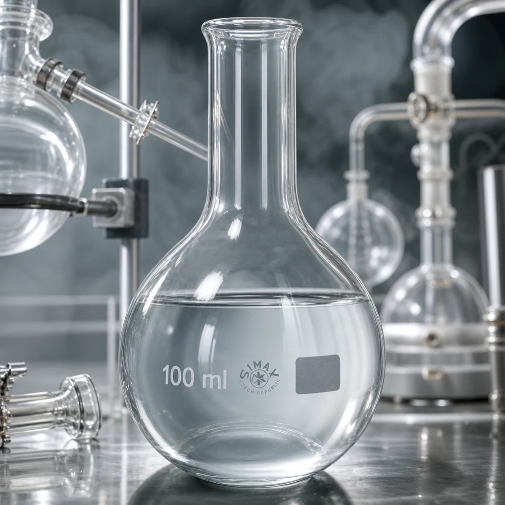 Ballon à pied professionnel 100ml en verre transparent pour la recherche et le développement