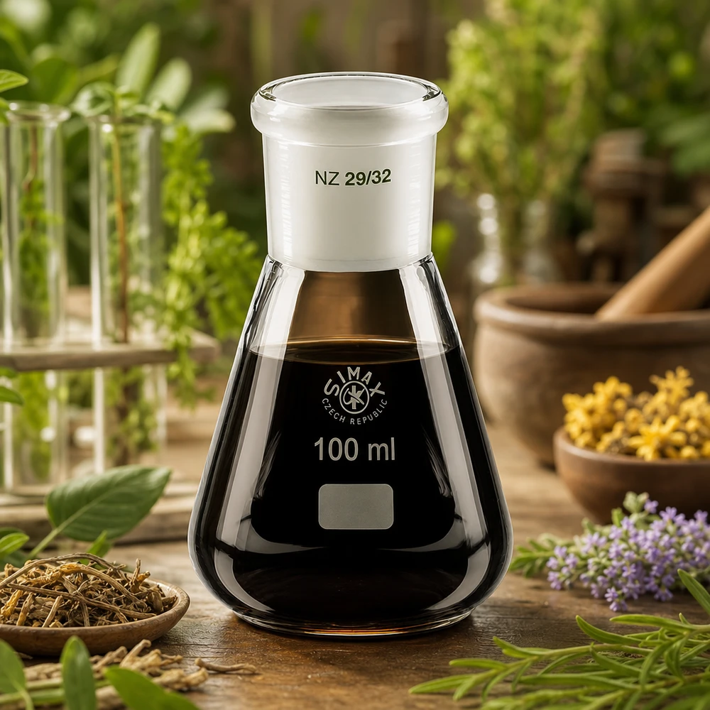 Erlenmeyer 100 ml col large, verre borosilicate avec rodage normalisé 29/32 Erlenmeyer 100 ml col large, verre borosilicate avec rodage normalisé 29/32