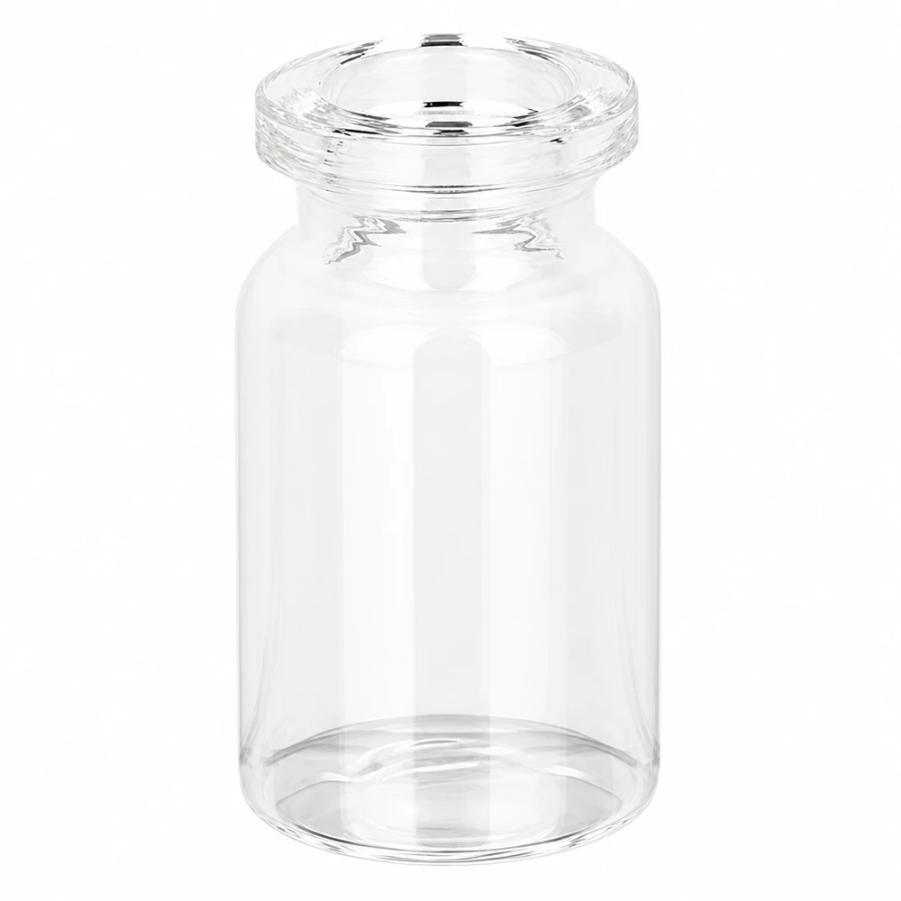 Flacon d'injection en verre clair 5 ml 5ml Klarglas Fläschchen für Injektionslösungen transparent mit glattem Boden
