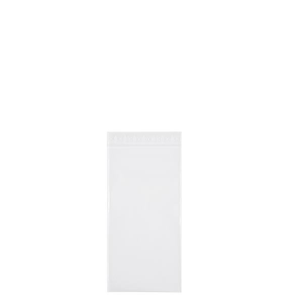 Sachets PolyZip (paquet de 100) 60x130mm. En PE transparent 50 µm. Egalement pour les produits alimentaires. Avec bande de fermeture à pression Zip.