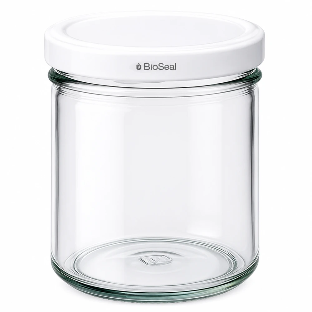 167ml Verre conique avec couvercle BioSeal blanc UNiTWIST UNiTWIST Pot de conservation 167ml avec couvercle blanc TO66 BioSeal Pot de conservation transparent