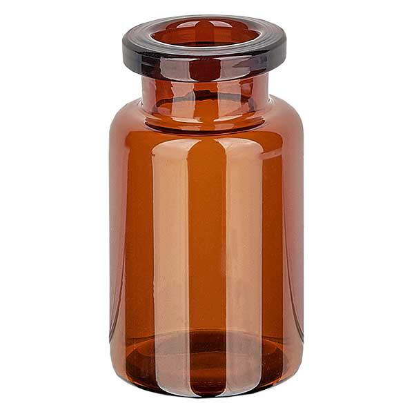 Flacon d'injection brun, 10 ml en verre étiré type I