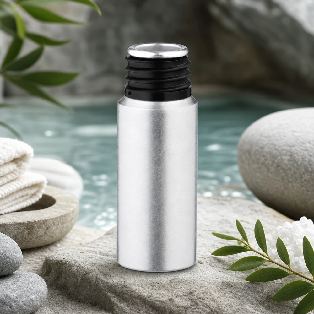Bouteille en aluminium teinté 20 ml, sans bouchon Bouteille en aluminium décapé premium de 20ml avec une surface résistante à la corrosion pour une utilisation à long terme