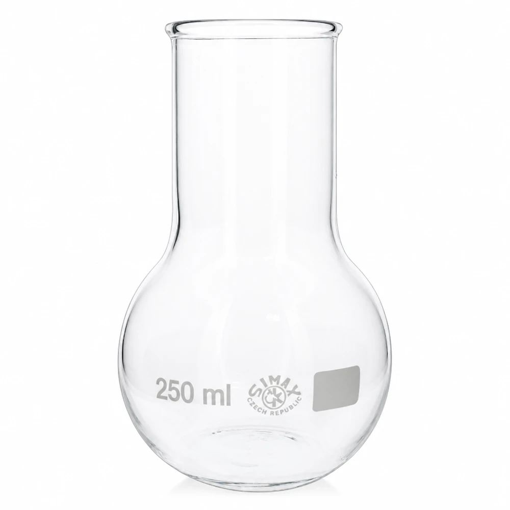Fiole de laboratoire 250ml transparente idéale pour la distillation et la synthèse
