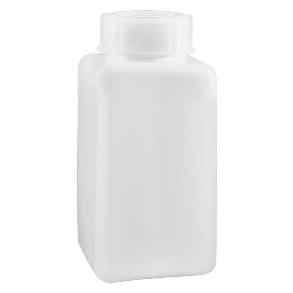 Flacon à produits chimiques 1500 ml à col large, PEHD couleur naturelle, avec bouchon à vis GL 65 Flacon à produits chimiques 1500 ml à col large, PEHD couleur naturelle, avec bouchon à vis GL 65