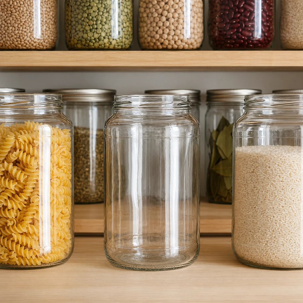 UNiTWIST Runda1700 Verre renversé 1700ml TO100 Étagère à provisions Garde-manger Pâtes Riz Légumineuses Stockage organisé