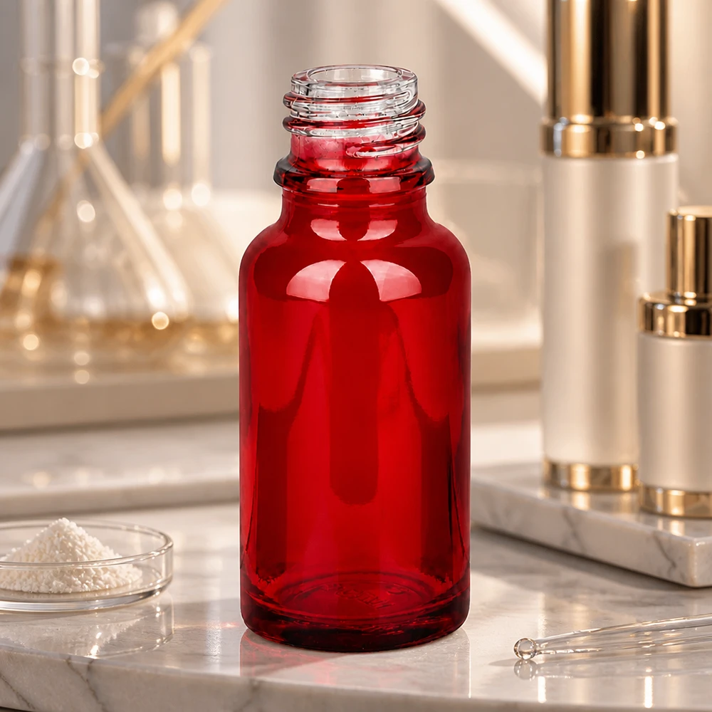 Bouteille de pharmacie robuste RedLine UT18/20 UNiTWIST de 20 ml en verre épais pour un stockage sûr