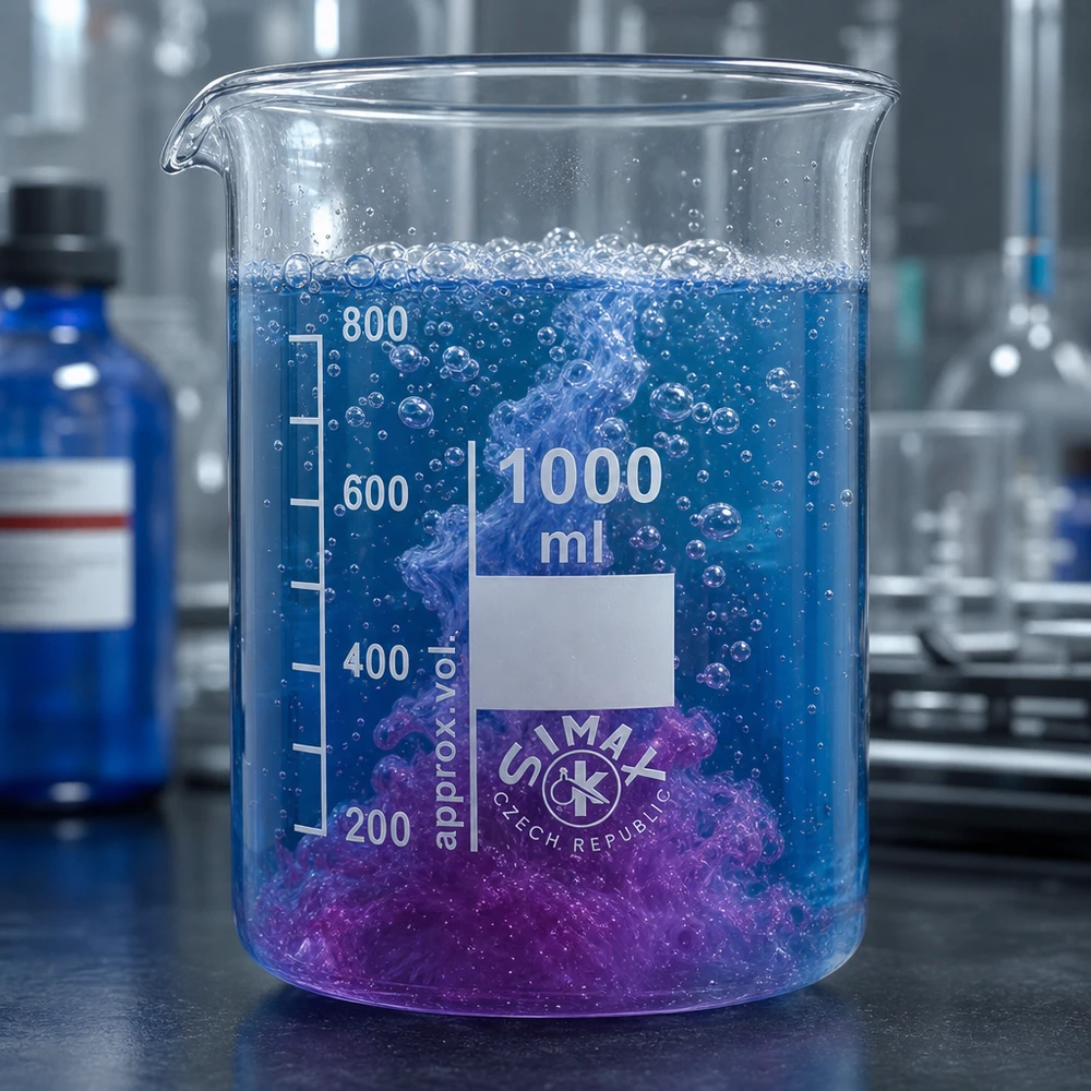 Bécher grand volume 1000ml en verre borosilicaté avec des repères de volume clairs pour les mesures en laboratoire