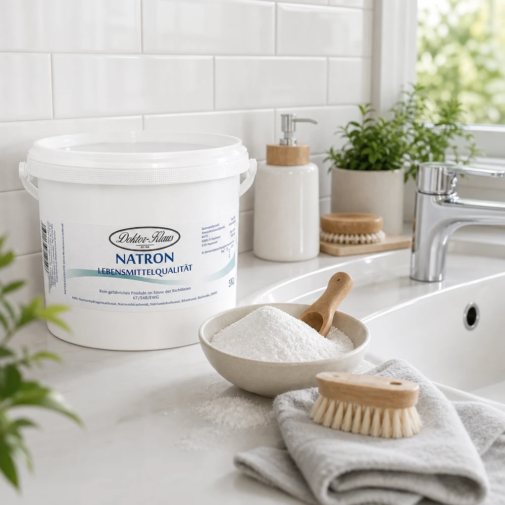 Bicarbonate de sodium Doktor Klaus 5kg qualité alimentaire dans un bidon pratique pour une utilisation polyvalente