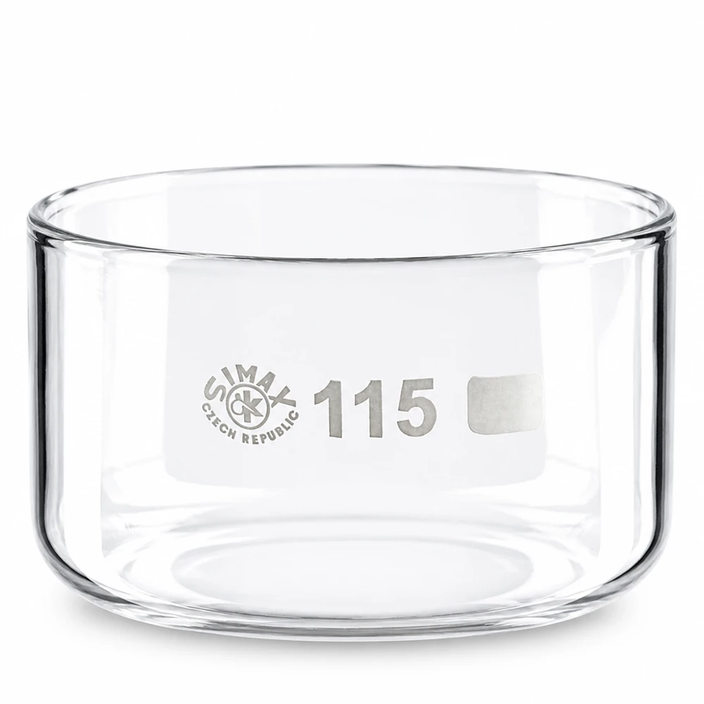 Bol de cristallisation de 500 ml en verre borosilicaté, sans bec verseur, diamètre 115 mm, de la marque SIMAX