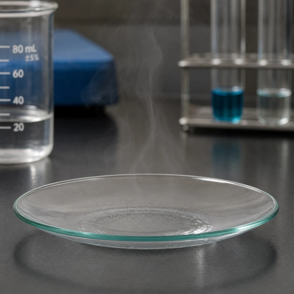 Verre de montre 120 mm - verre borosilicate 3.3 - bord fondu Plateau en verre de précision 12cm rond avec une construction stable pour un équipement de laboratoire professionnel