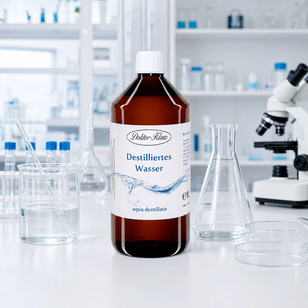 Eau distillée Doktor Klaus - Aqua dest 1 litre en bouteille PET Eau distillée Doktor Klaus - Aqua dest 1 litre en bouteille PET