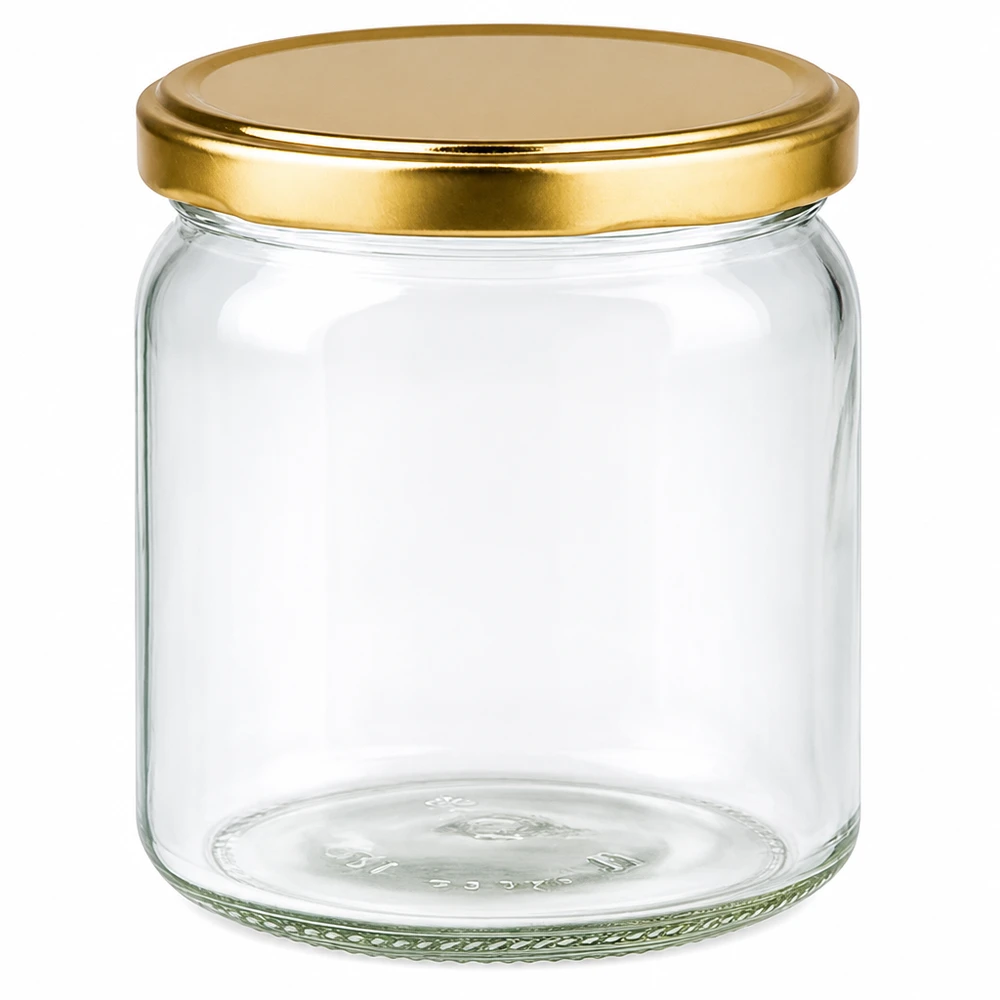 408ml Verre rond avec couvercle BasicSeal or UNiTWIST