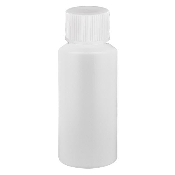 Flacon de pharmacie HDPE 30ml blanc avec bouchon vissable blanc Flacon de pharmacie HDPE 30ml blanc avec bouchon vissable blanc