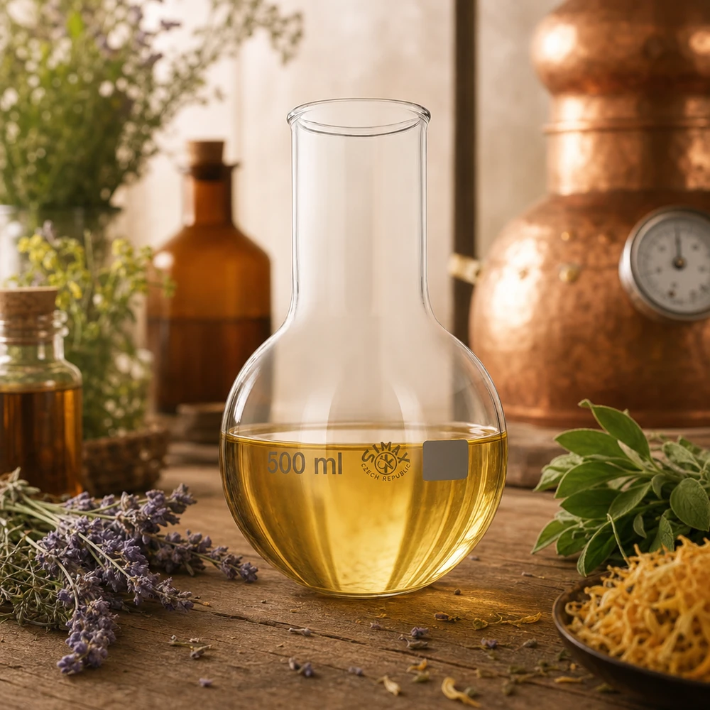 Ballon rond 500ml à large ouverture spécialement conçu pour les mélanges et l'extraction de solvants