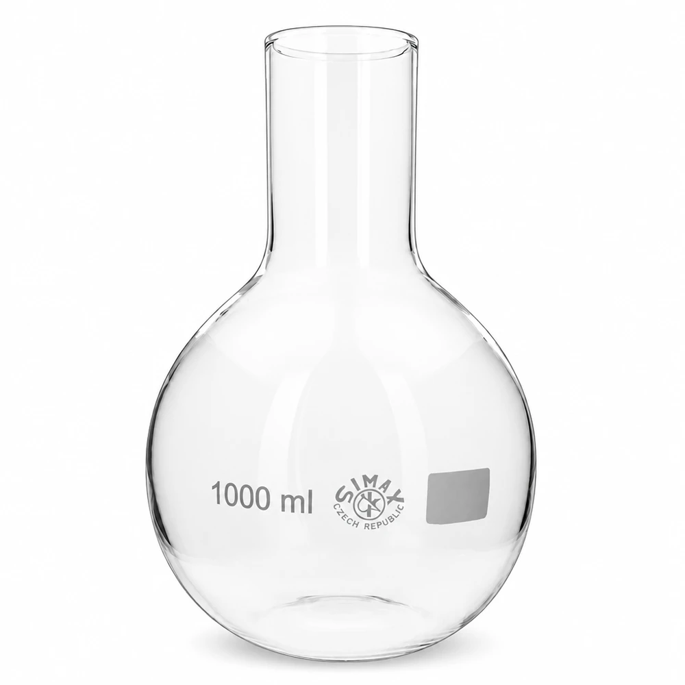Flacon à col large 1000ml en verre de haute qualité avec design ergonomique