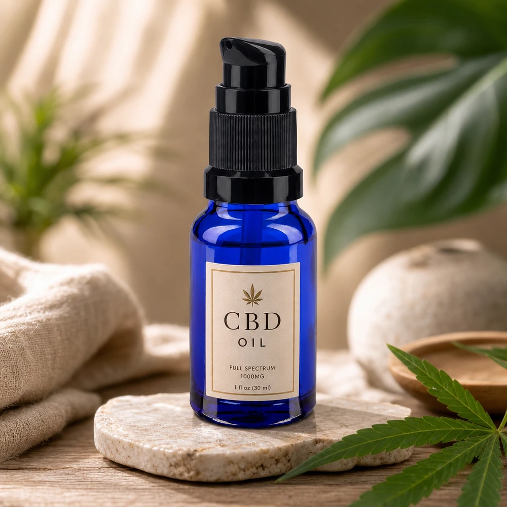 Flacon de pharmacie bleu 10ml bouchon pompe noir standart Flacon en verre bleu cobalt de 10 ml avec pompe noire, destiné à l'huile de CBD et aux cosmétiques naturels