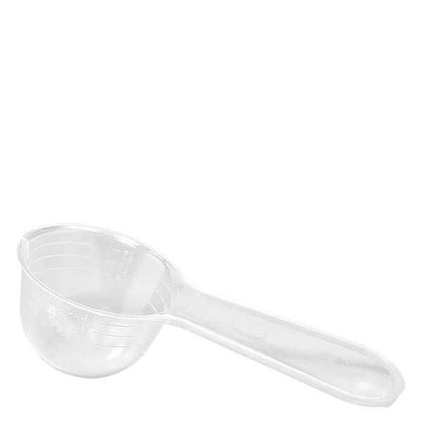 Cuillère doseuse 30 ml en PP transparent, graduations gravées Cuillère doseuse 30 ml en PP transparent, graduations gravées