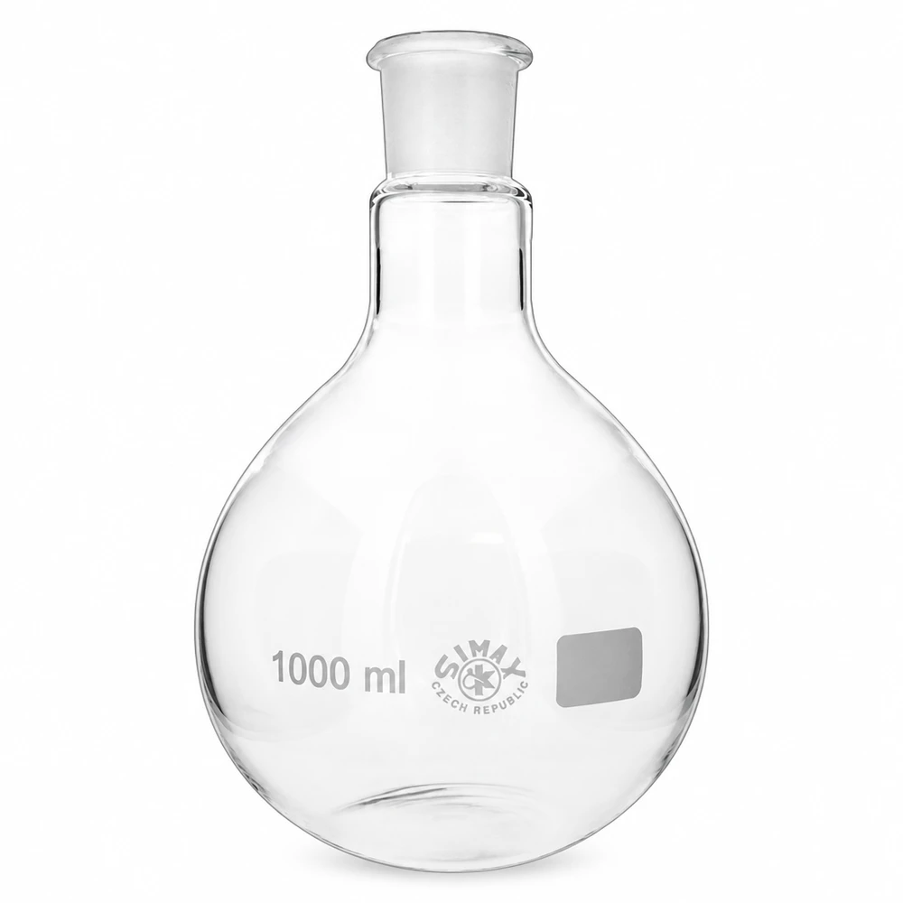 Ballon de distillation de 1000 ml avec rodage standard 29/32 pour des mesures de volume précises