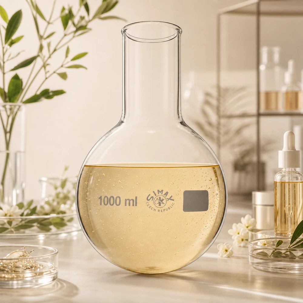 Verrerie de laboratoire Ballon rond 1000ml à col large avec forme ergonomique pour une manipulation sûre