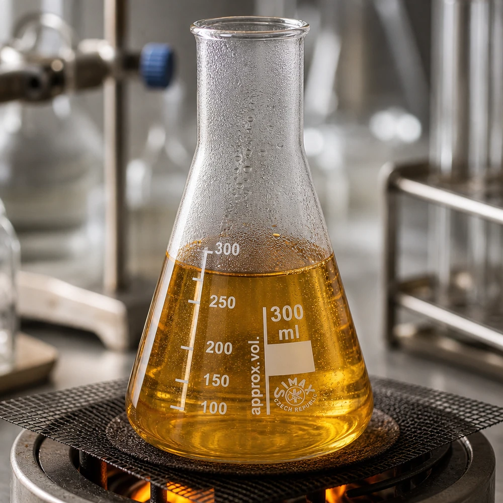 Erlenmeyer 300ml col étroit, verre borosilicate