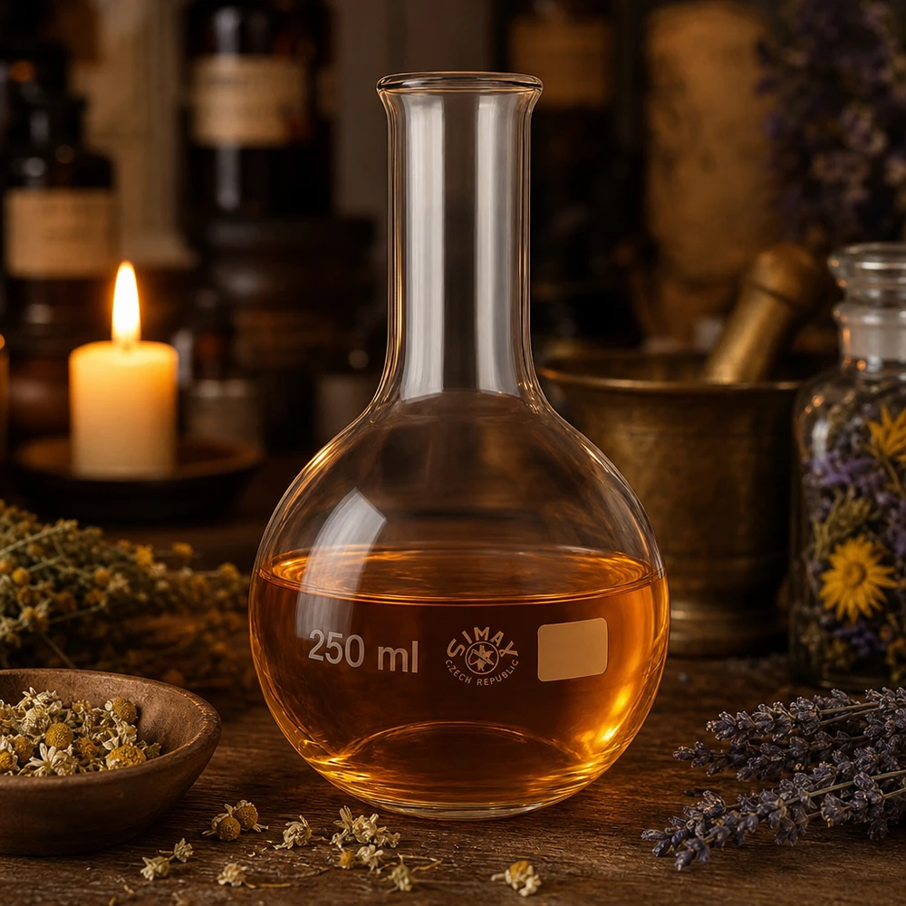 Ballon à fond plat 250ml en borosilicate à col étroit avec bord arrondi Ballon à col étroit 250ml avec pied stable pour une conservation sûre des solvants