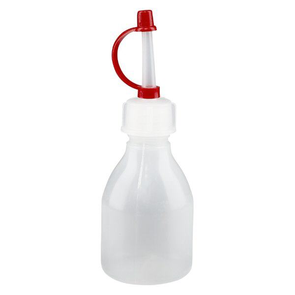 Flacon 30 ml, col étroit, teinte naturelle, filetage 14 mm + compte-gouttes avec courroie de maintien et capuchon Flacon 30 ml, col étroit, teinte naturelle, filetage 14 mm + compte-gouttes avec courroie de maintien et capuchon