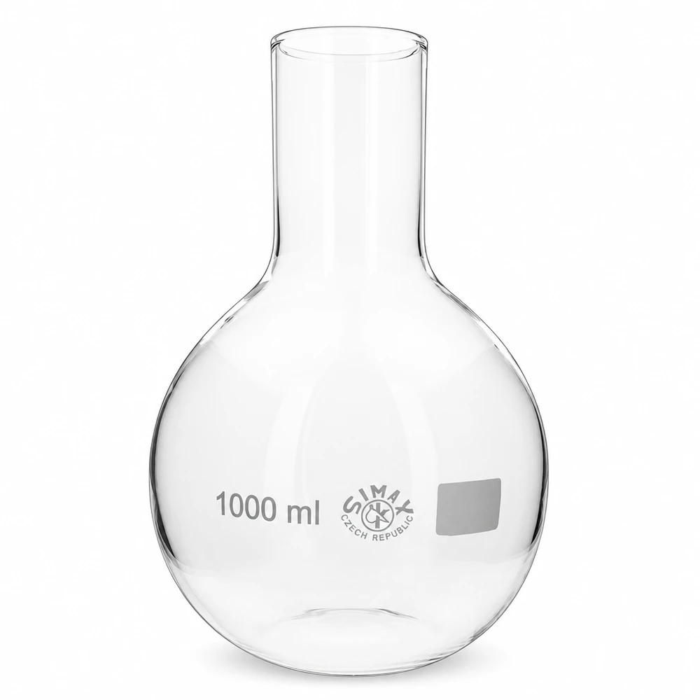 Grand ballon rond de 1000 ml avec col large pour les travaux de laboratoire professionnels