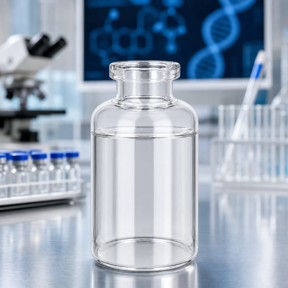 Flacon pour solution injectable, 30 ml en verre clair Klarglas Vial 30ml mit dickem Flaschenboden und glatter Oberfläche für aseptische Abfüllprozesse