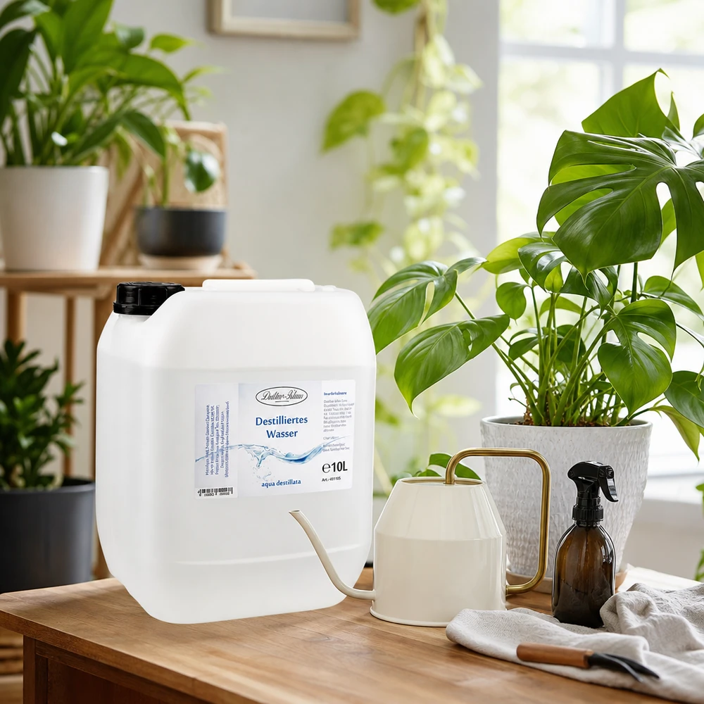 Eau distillée Doktor Klaus - Aqua dest 10 litres en jerrican premium teinte naturelle Eau distillée Doktor-Klaus 10L pour les plantes d'intérieur et l'entretien ménager dans la maison