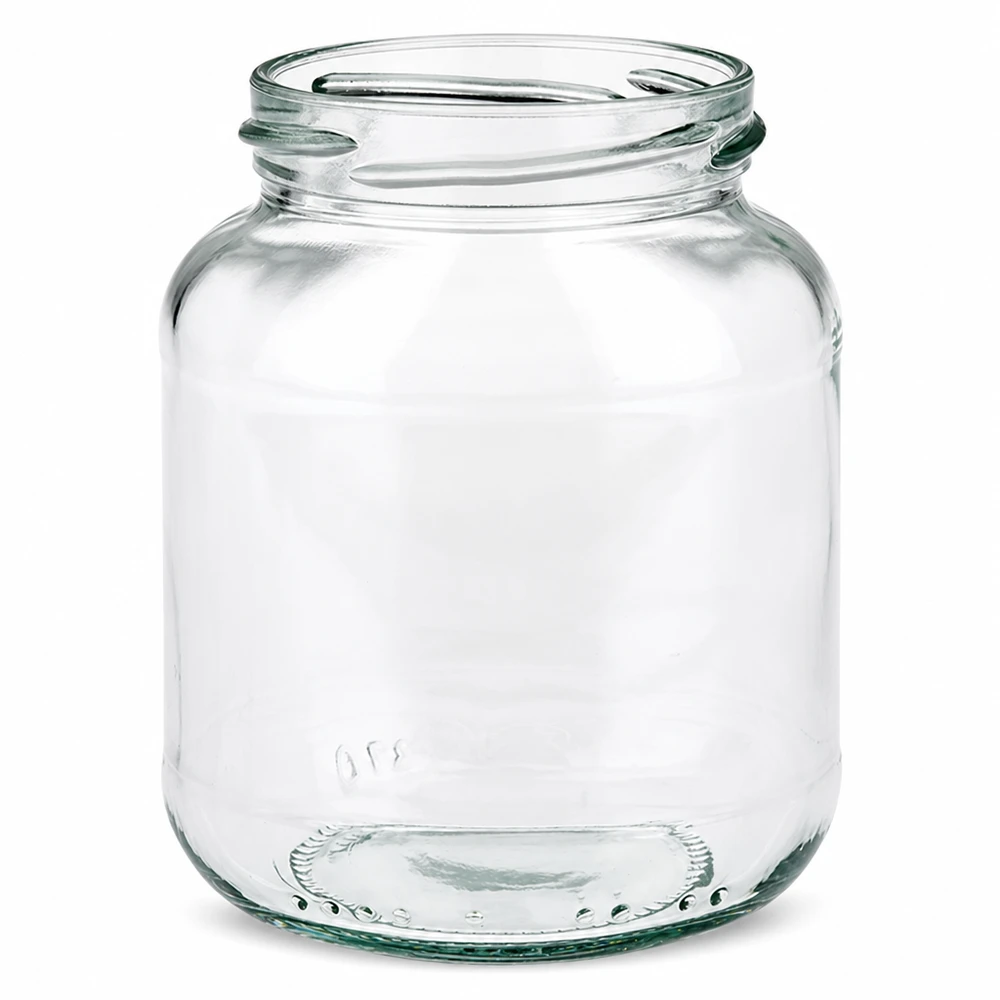 370ml Verre ovale sans couvercle (TO66) UNiTWIST UNiTWIST Oval370 Pot de conservation 370ml TO66 pas de vis ovale transparent Pot de confiture vide