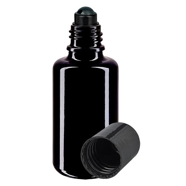 Flacon de déodorant en verre violet 30 ml, déo à bille vide Flacon de déodorant en verre violet 30 ml, déo à bille vide